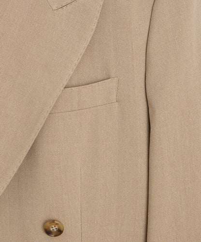Todd Snyder Italian Linen-Silk Herringbone Wythe Jacket - Beige