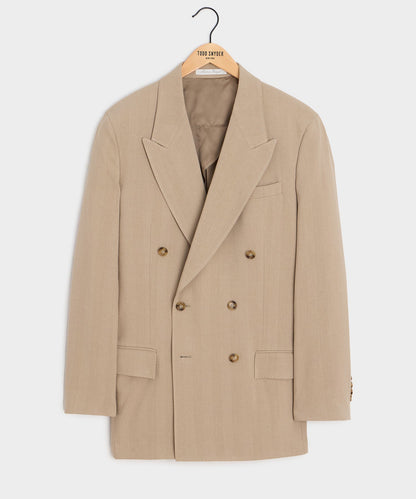 Todd Snyder Italian Linen-Silk Herringbone Wythe Jacket - Beige
