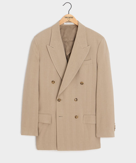 Todd Snyder Italian Linen-Silk Herringbone Wythe Jacket - Beige