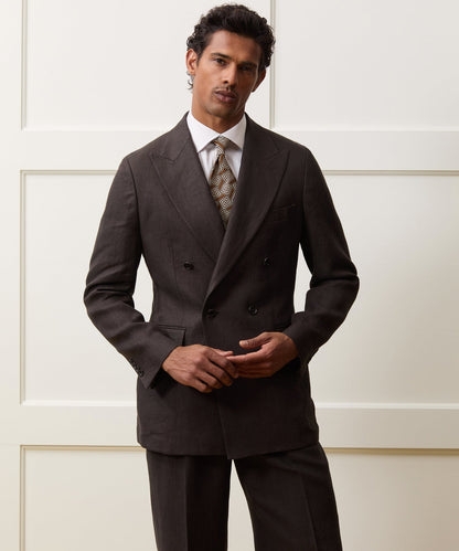 Todd Snyder Italian Linen Herringbone Wythe Jacket - Caviar