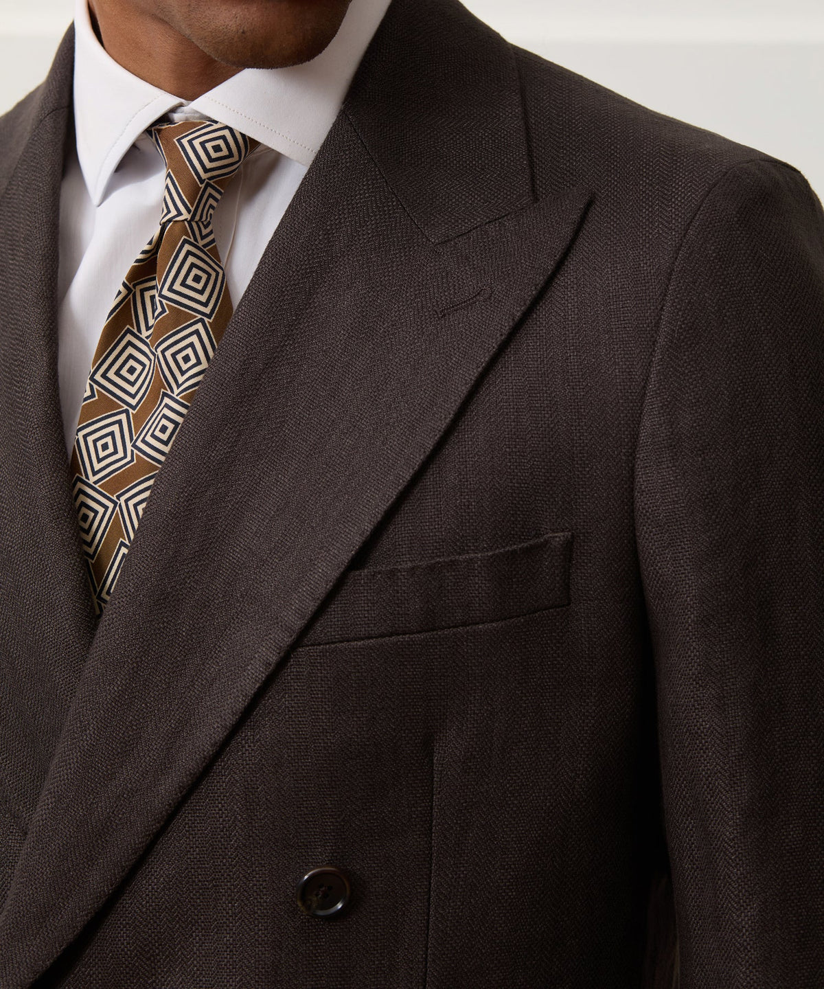 Todd Snyder Italian Linen Herringbone Wythe Jacket - Caviar