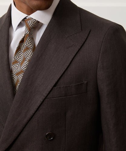 Todd Snyder Italian Linen Herringbone Wythe Jacket - Caviar