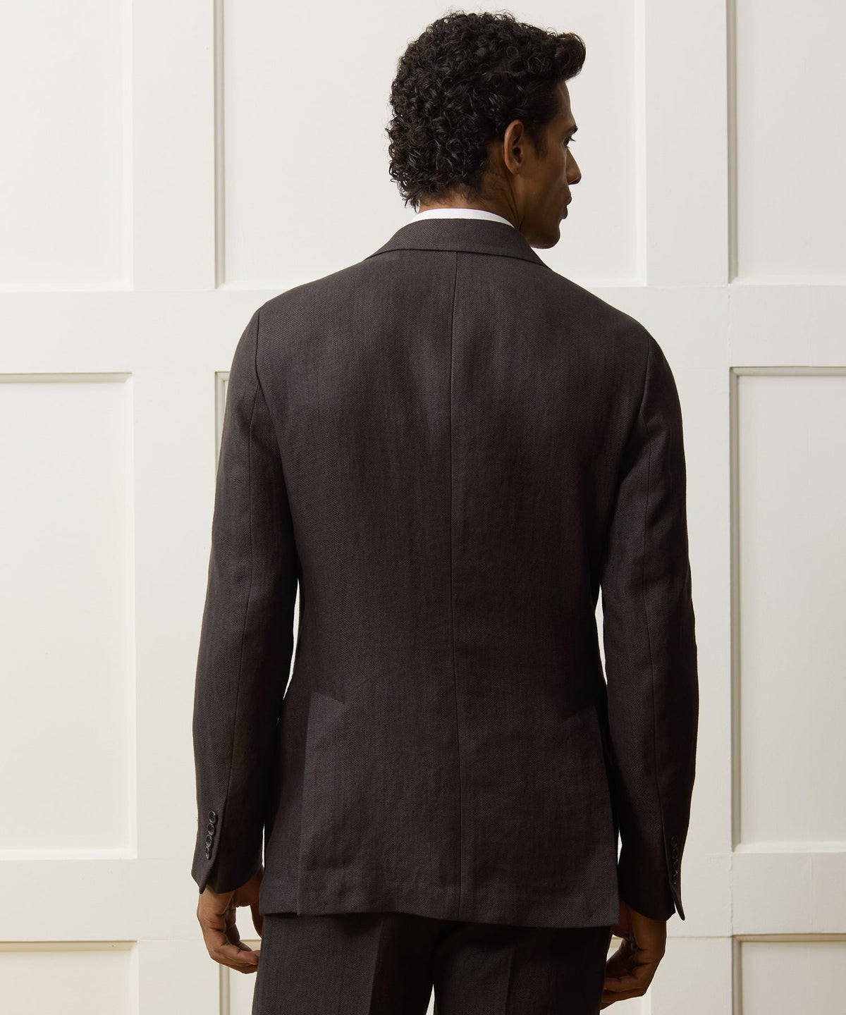 Todd Snyder Italian Linen Herringbone Wythe Jacket - Caviar