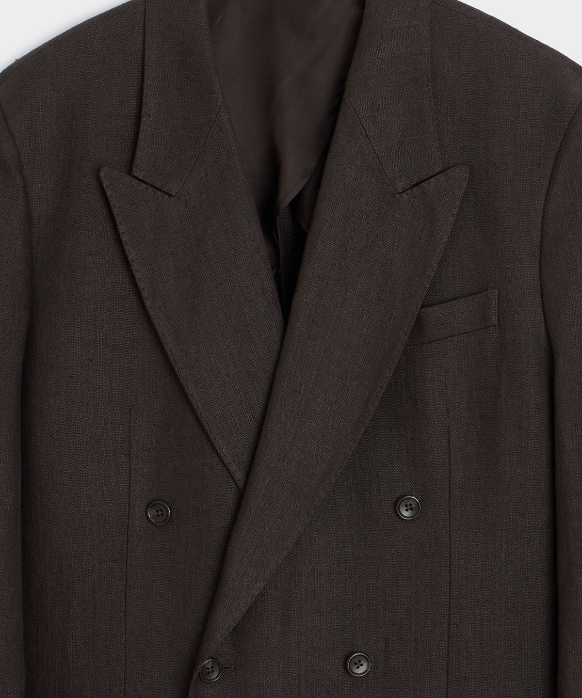 Todd Snyder Italian Linen Herringbone Wythe Jacket - Caviar