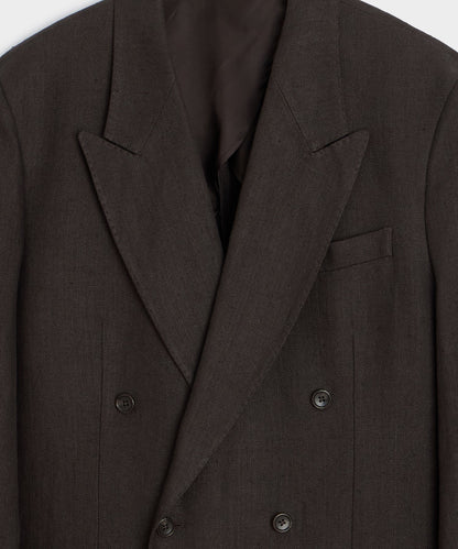 Todd Snyder Italian Linen Herringbone Wythe Jacket - Caviar