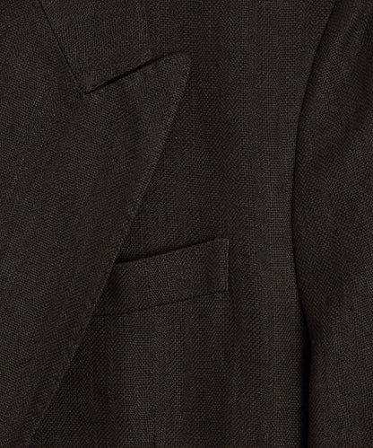 Todd Snyder Italian Linen Herringbone Wythe Jacket - Caviar