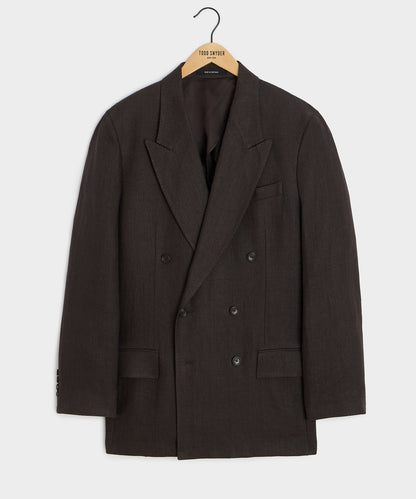 Todd Snyder Italian Linen Herringbone Wythe Jacket - Caviar