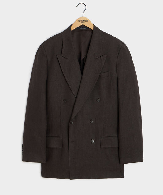 Todd Snyder Italian Linen Herringbone Wythe Jacket - Caviar