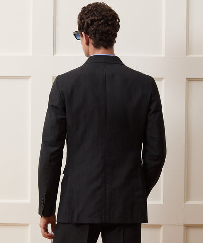 Todd Snyder Italian Striped Linen Wythe Jacket - Black