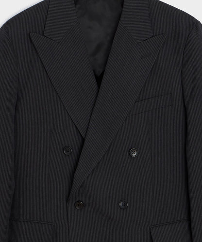Todd Snyder Italian Striped Linen Wythe Jacket - Black