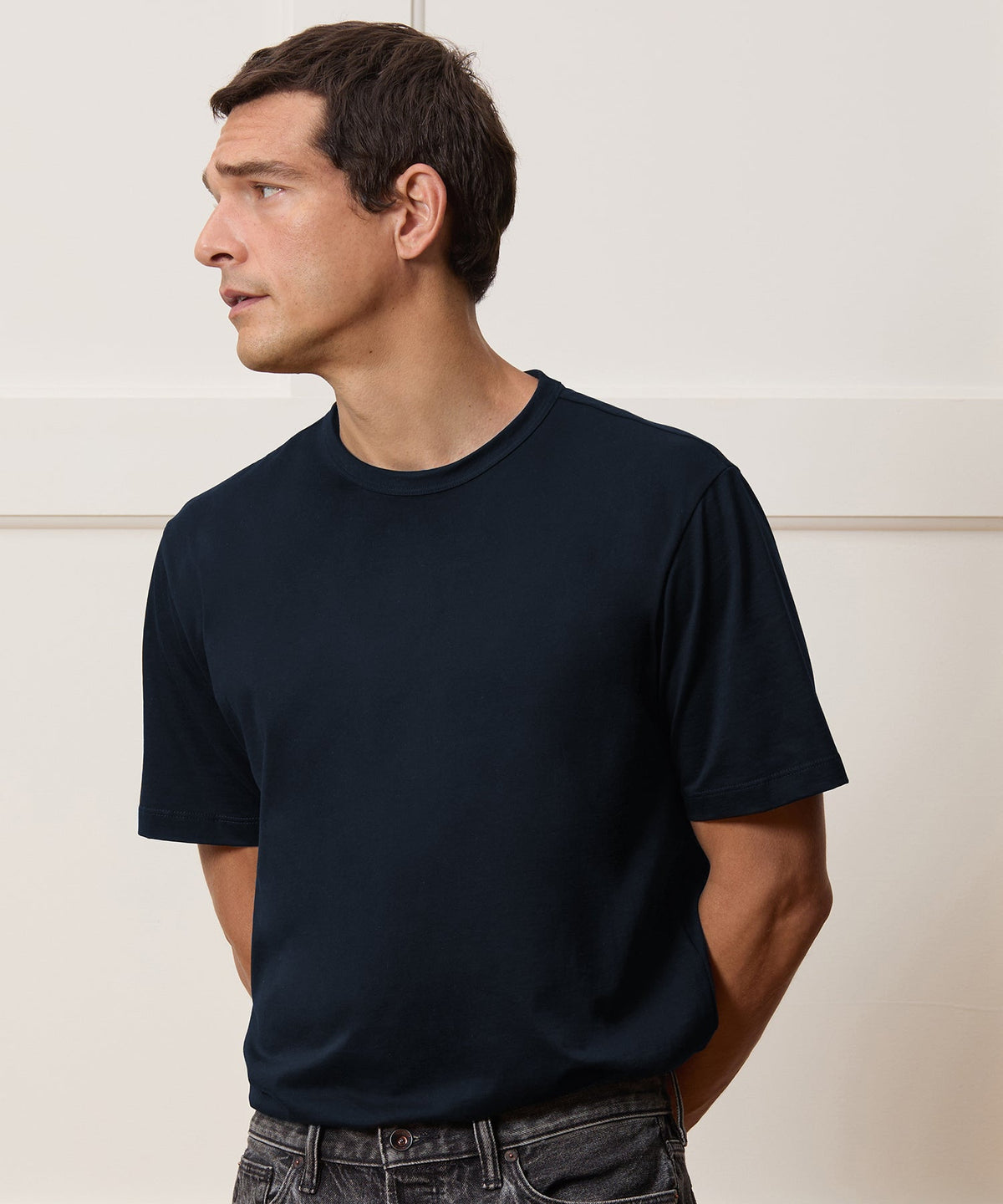 Todd Snyder Luxe Jersey Tee - Navy