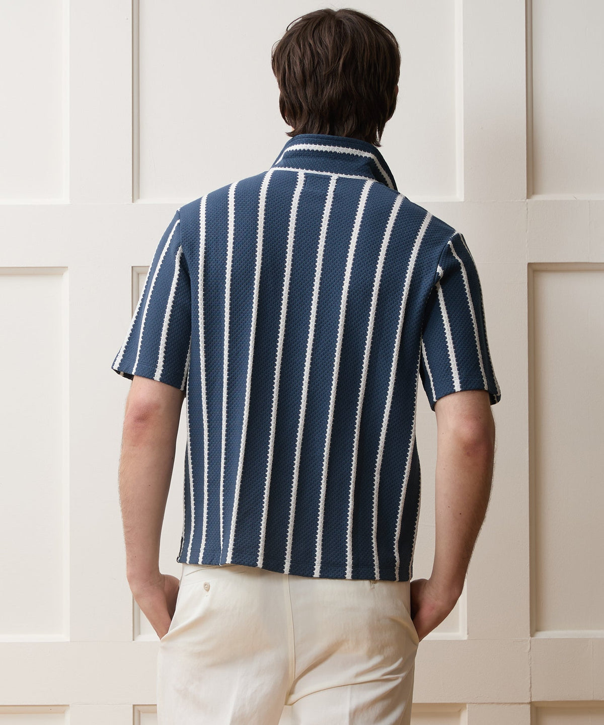 Todd Snyder Relaxed Textured Montauk Polo - Navy