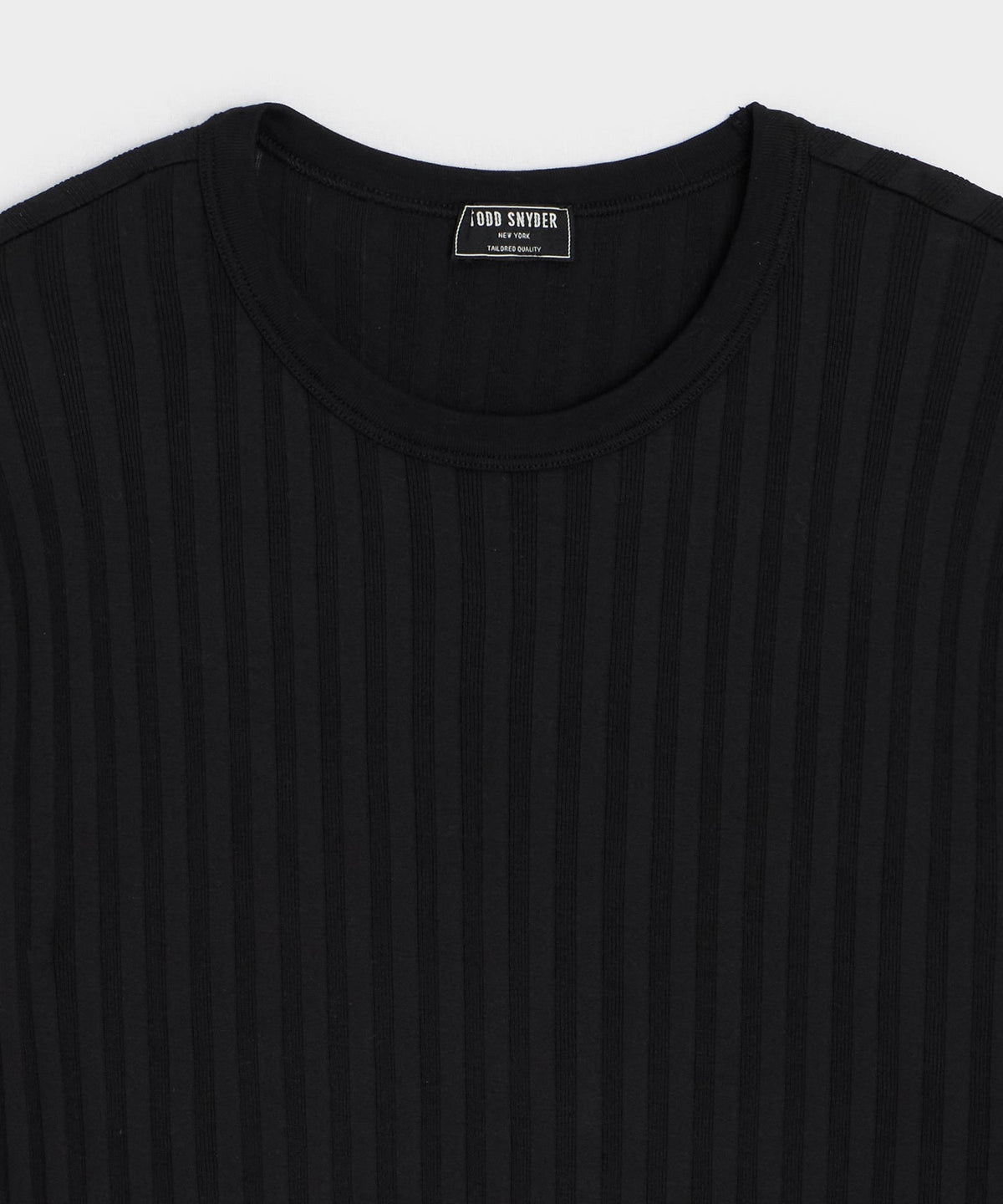 Todd Snyder Ribbed Tee - Pitch Black