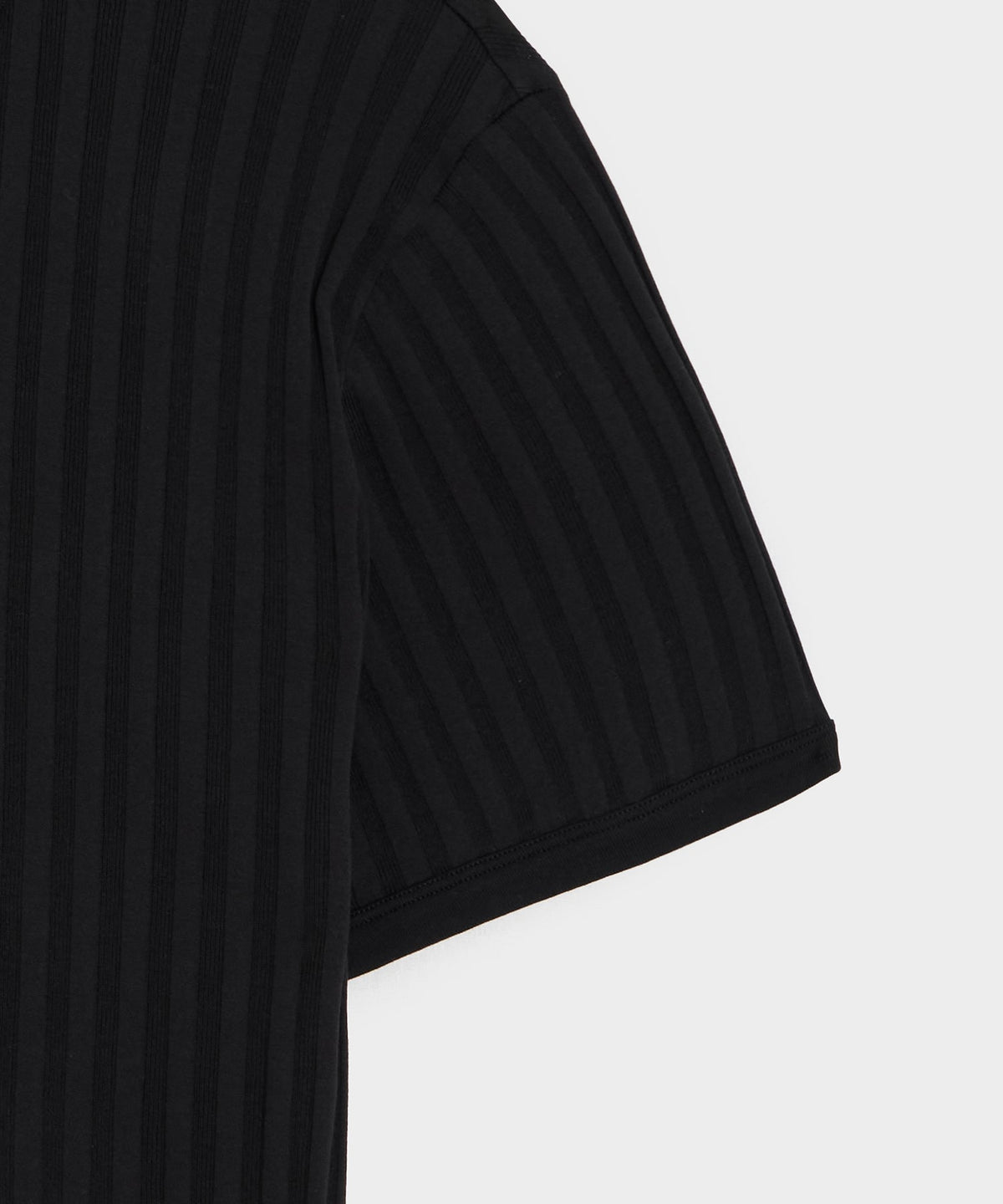 Todd Snyder Ribbed Tee - Pitch Black
