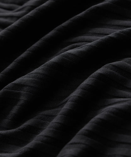 Todd Snyder Ribbed Tee - Pitch Black