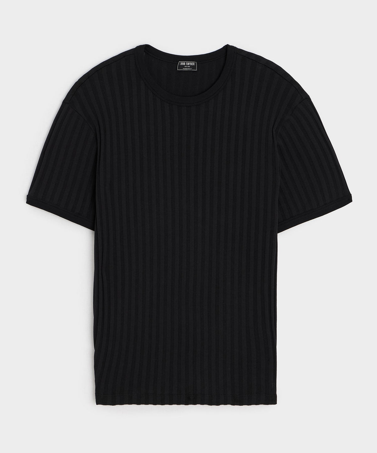 Todd Snyder Ribbed Tee - Pitch Black