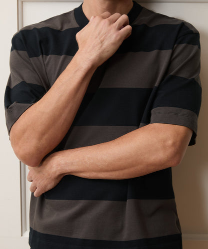 Todd Snyder Boxy Jersey Rugby Tee - Caviar