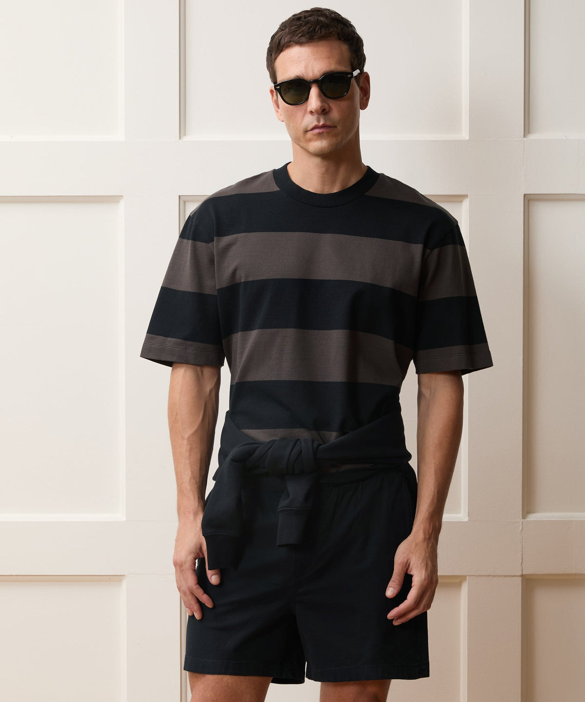 Todd Snyder Boxy Jersey Rugby Tee - Caviar