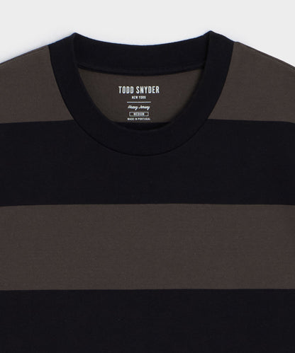 Todd Snyder Boxy Jersey Rugby Tee - Caviar