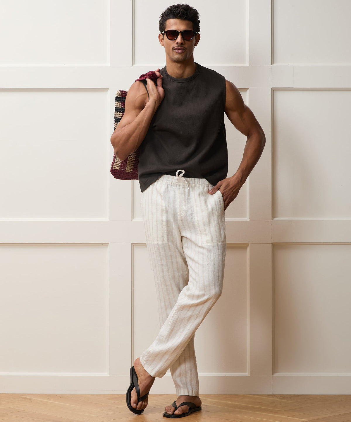 Todd Snyder Textured Muscle Tank - Caviar