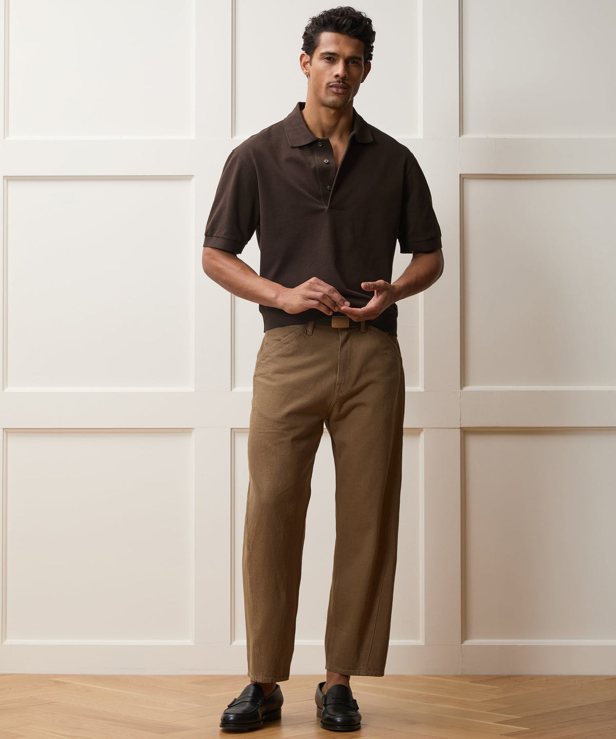 Todd Snyder Relaxed Cotton Pique Polo - Dark Mocha