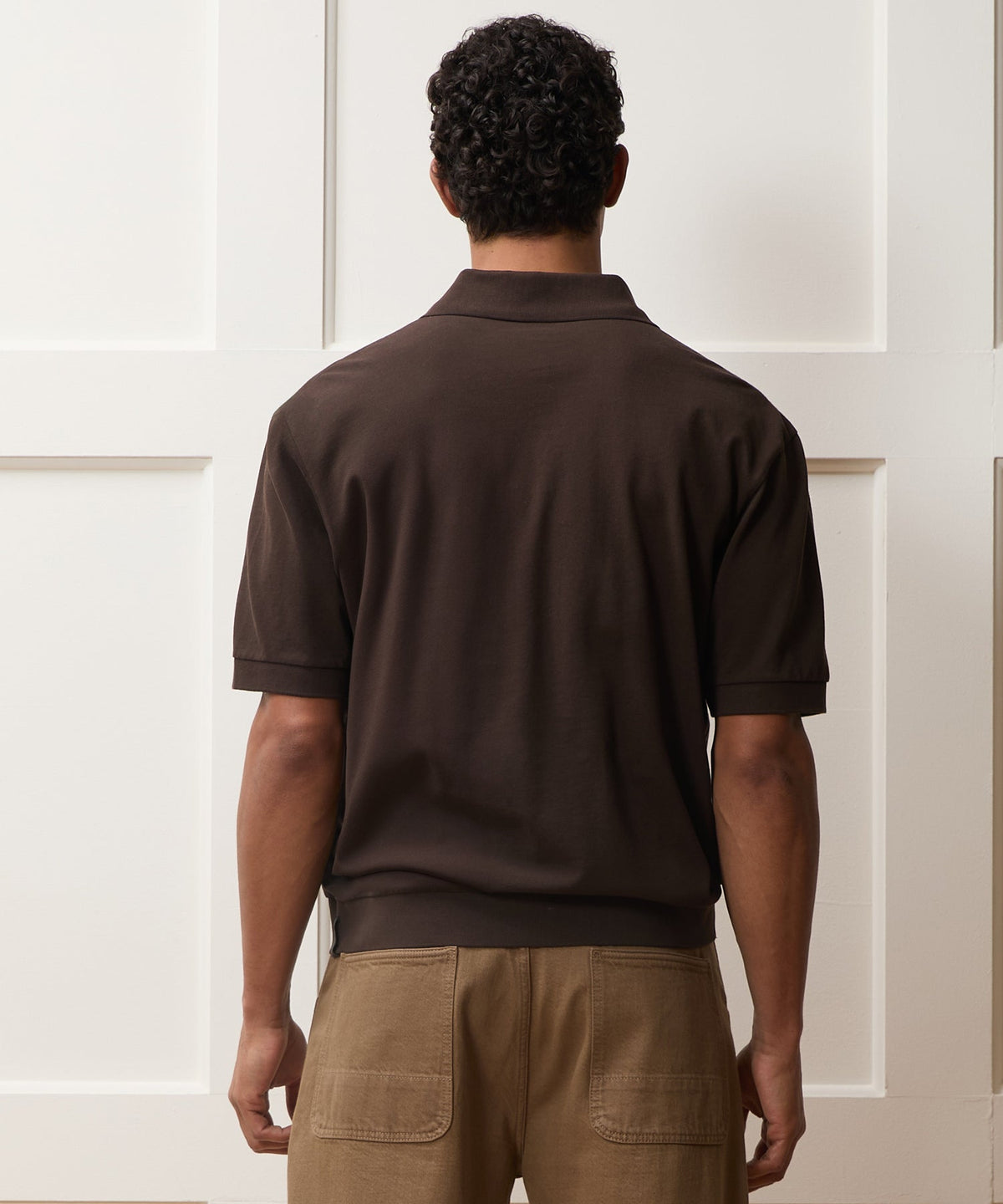 Todd Snyder Relaxed Cotton Pique Polo - Dark Mocha