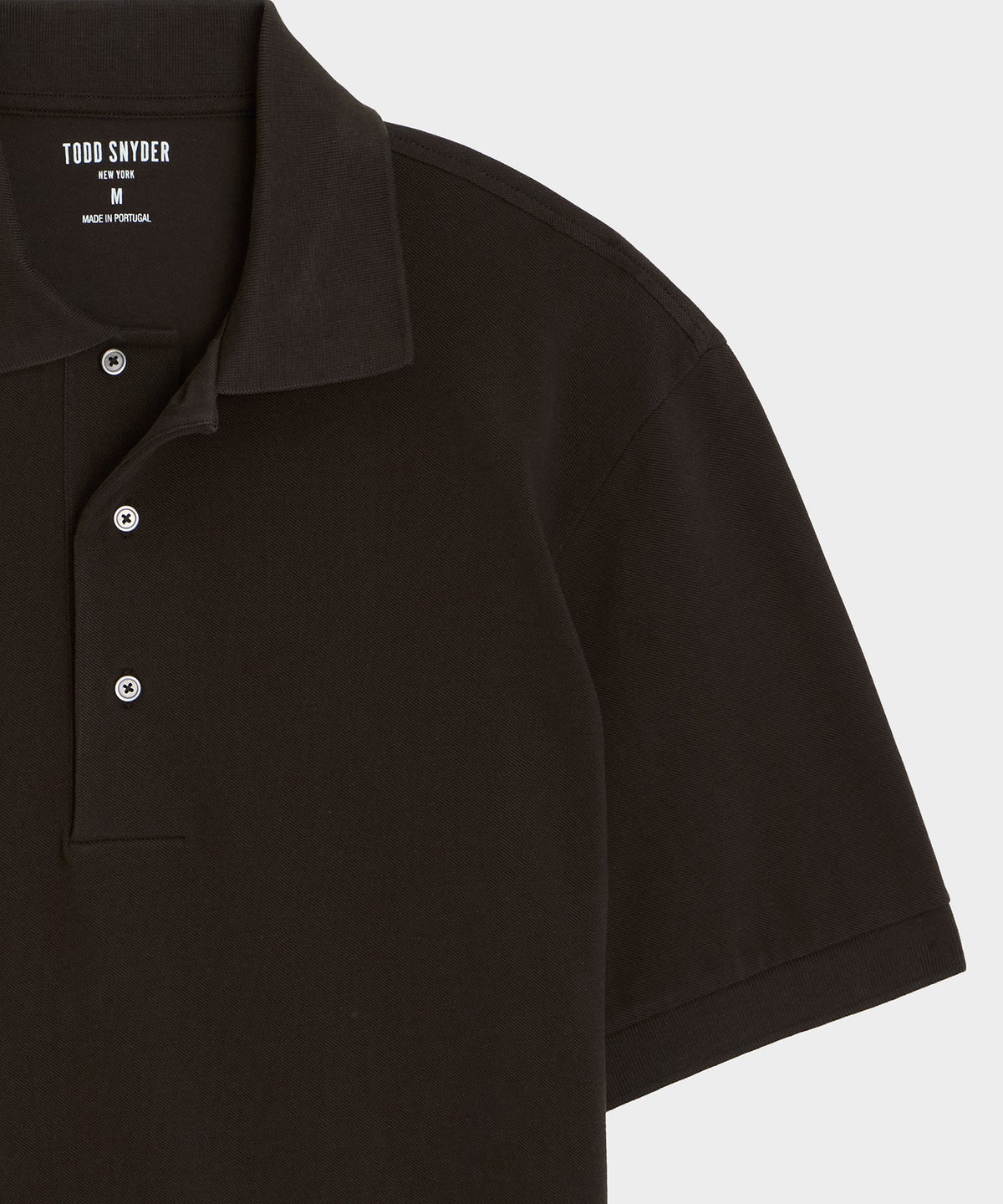 Todd Snyder Relaxed Cotton Pique Polo - Dark Mocha