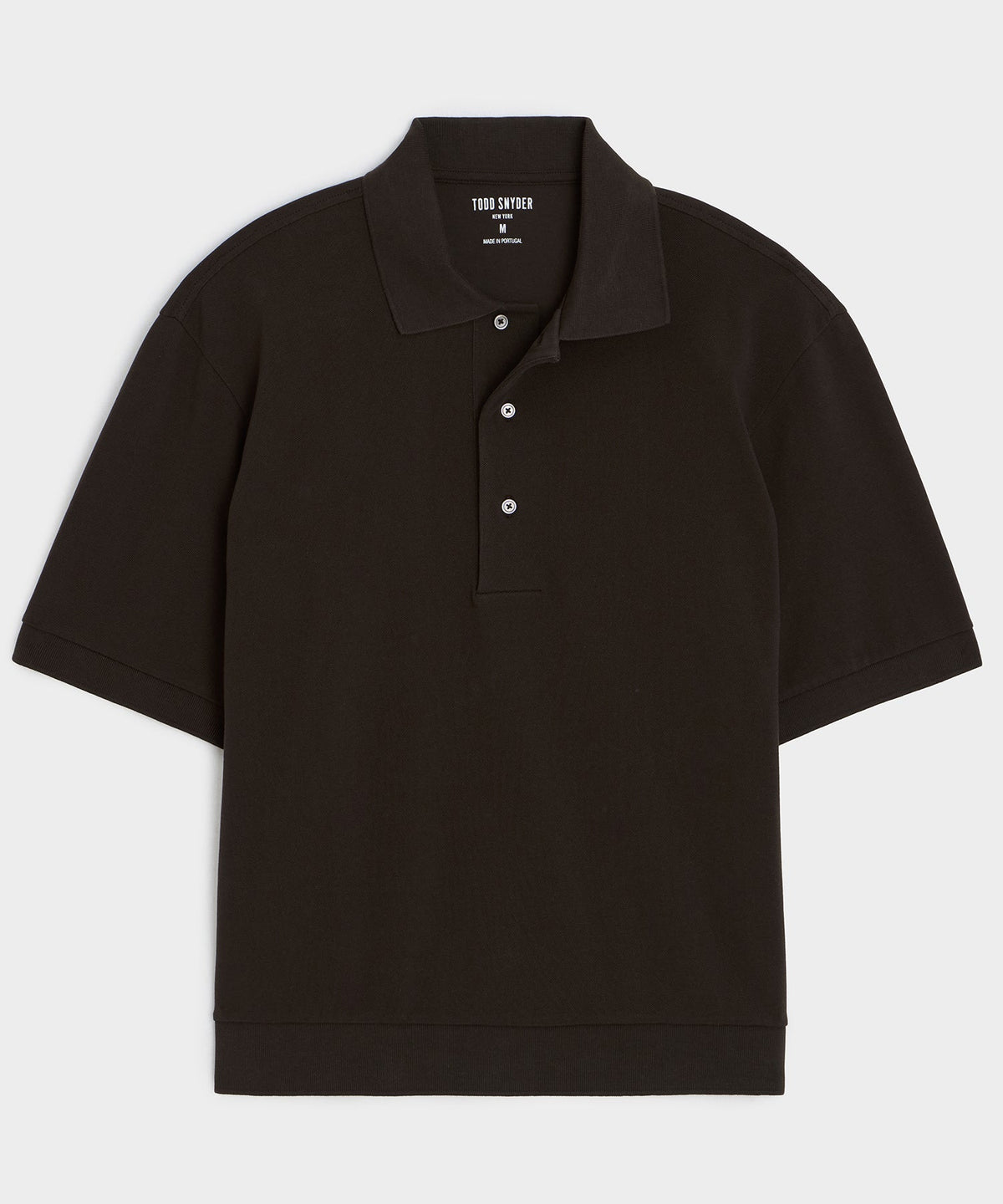 Todd Snyder Relaxed Cotton Pique Polo - Dark Mocha