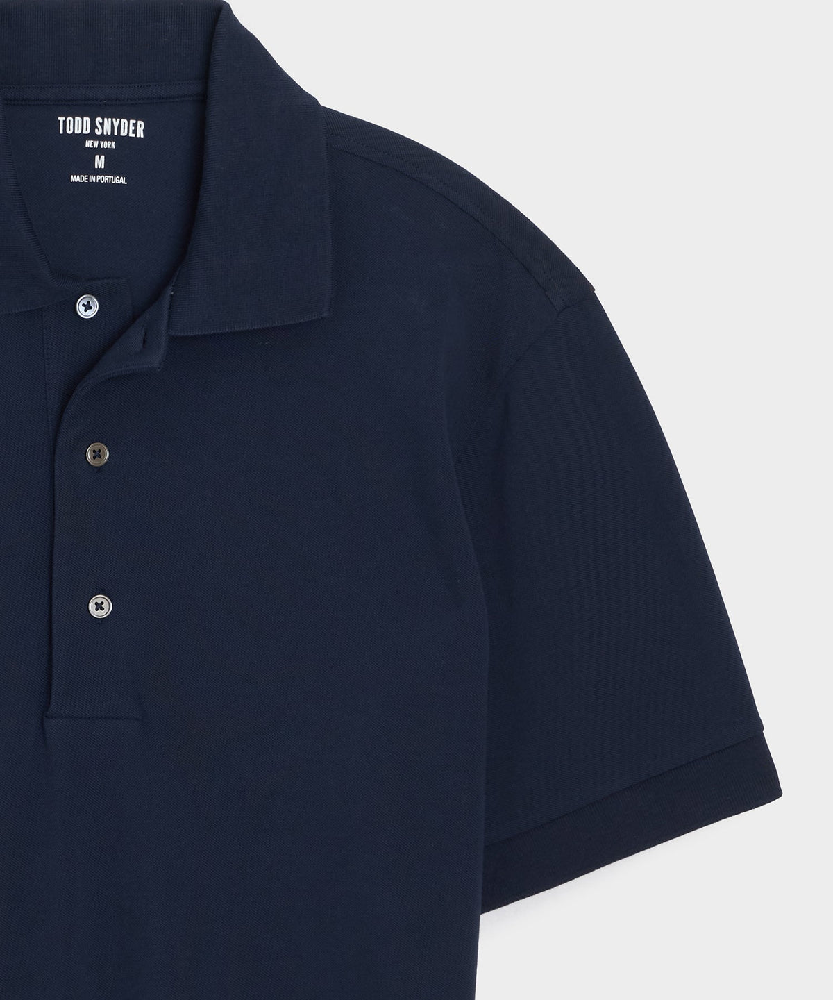 Todd Snyder Relaxed Cotton Pique Polo - Classic Navy