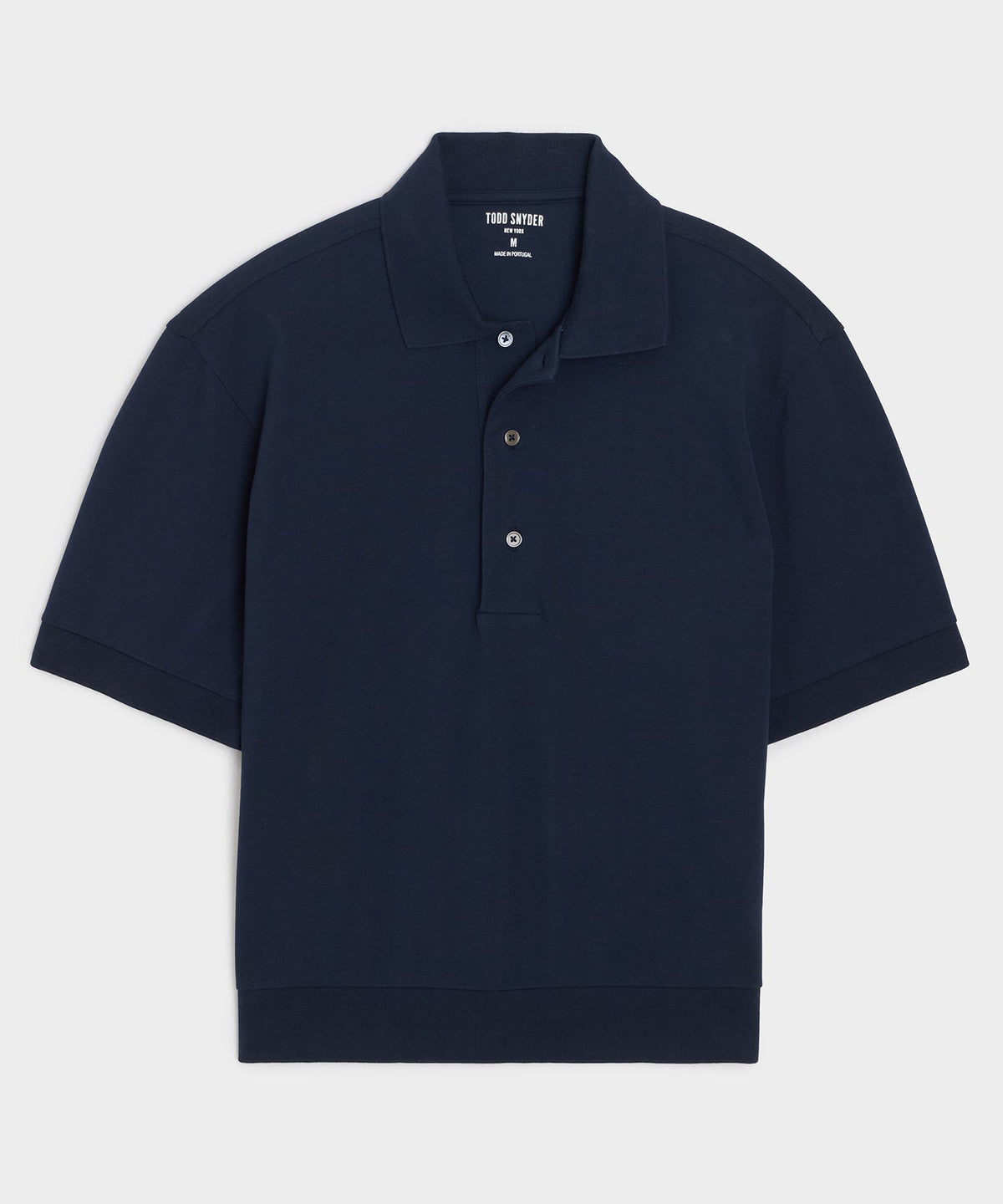 Todd Snyder Relaxed Cotton Pique Polo - Classic Navy
