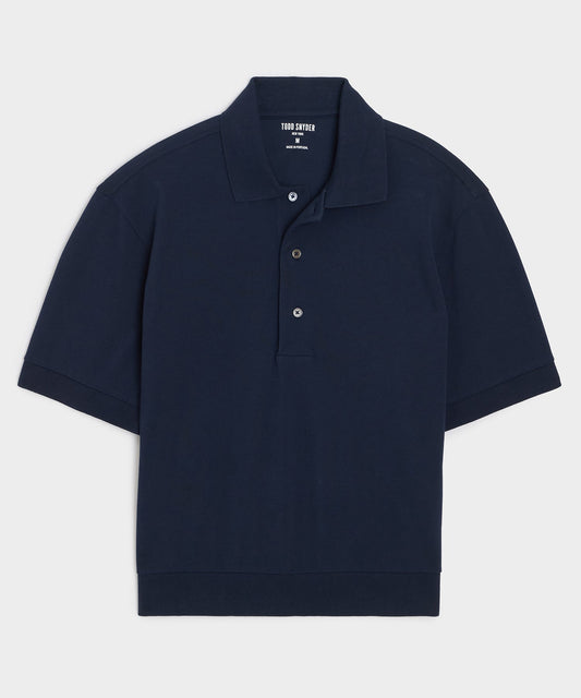 Todd Snyder Relaxed Cotton Pique Polo - Classic Navy