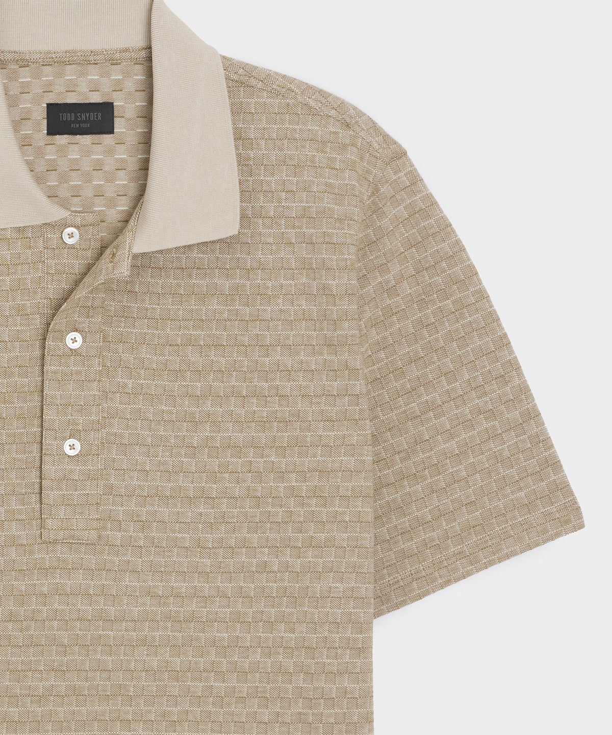 Todd Snyder Grid Pique Polo - Baja Dunes