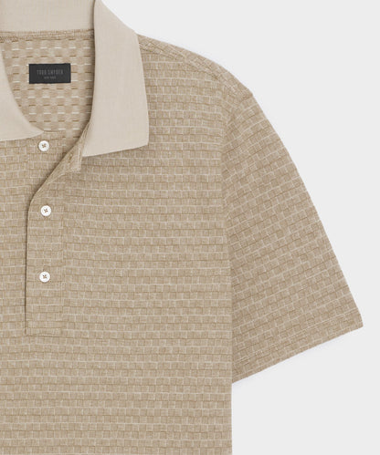 Todd Snyder Grid Pique Polo - Baja Dunes