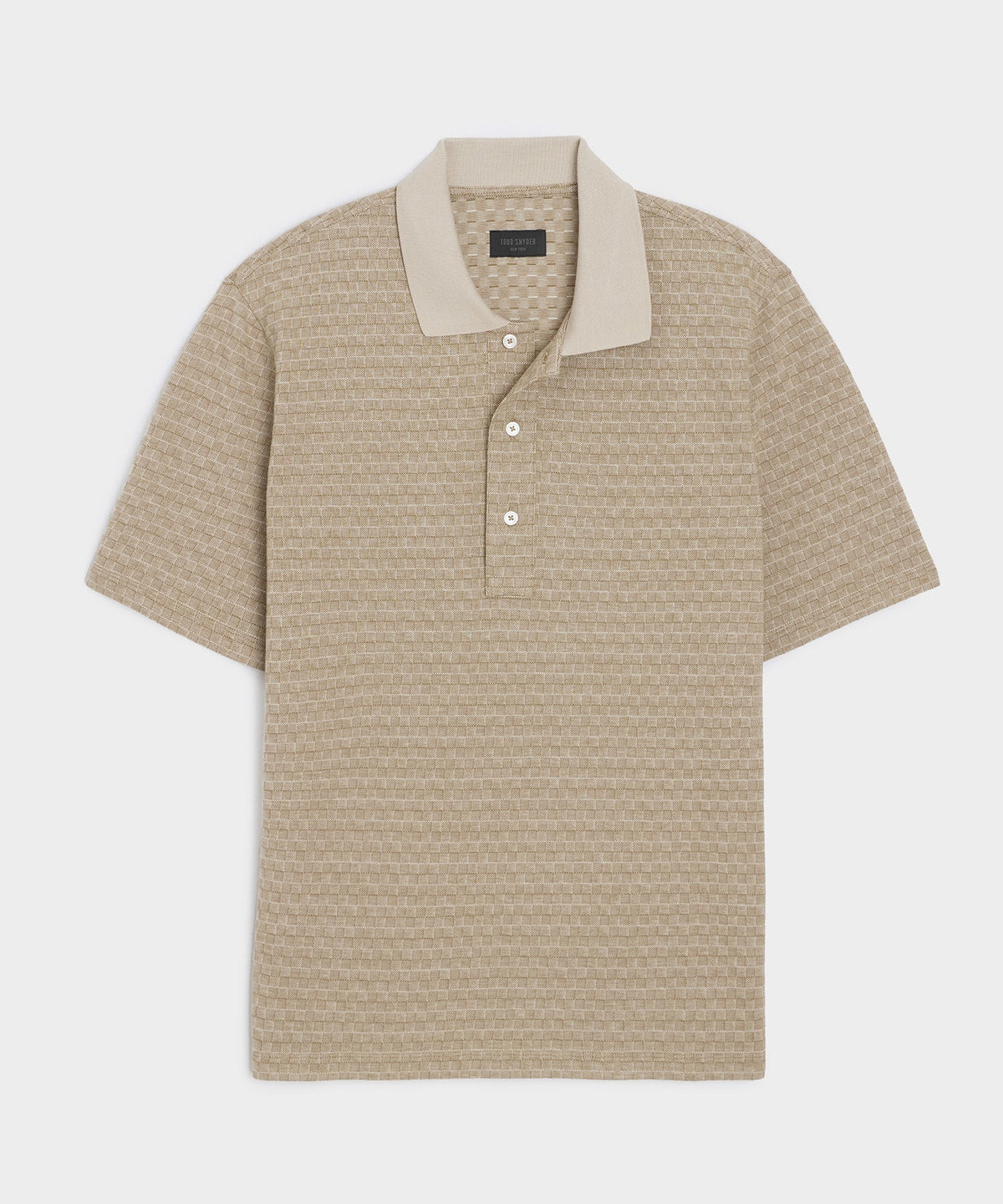 Todd Snyder Grid Pique Polo - Baja Dunes