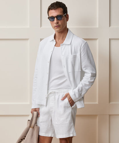 Todd Snyder Knit Seersucker Shirt - Alabaster