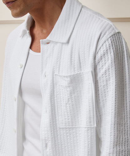 Todd Snyder Knit Seersucker Shirt - Alabaster