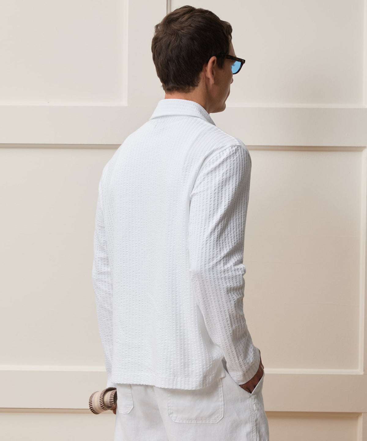 Todd Snyder Knit Seersucker Shirt - Alabaster