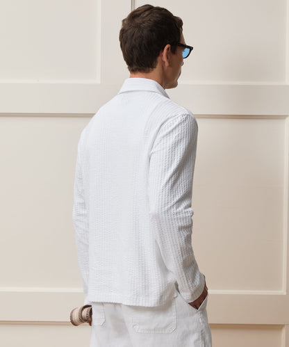 Todd Snyder Knit Seersucker Shirt - Alabaster