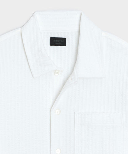 Todd Snyder Knit Seersucker Shirt - Alabaster