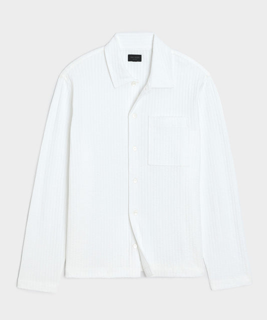 Todd Snyder Knit Seersucker Shirt - Alabaster