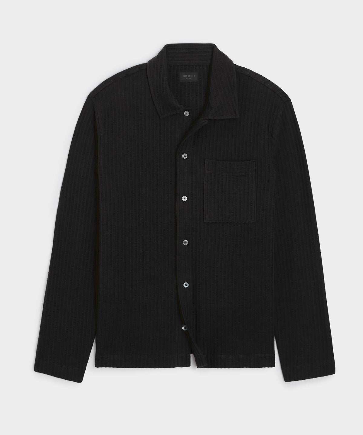 Todd Snyder Knit Seersucker Shirt - Black