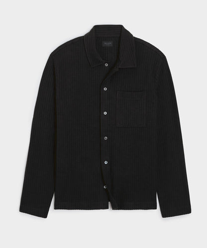 Todd Snyder Knit Seersucker Shirt - Black