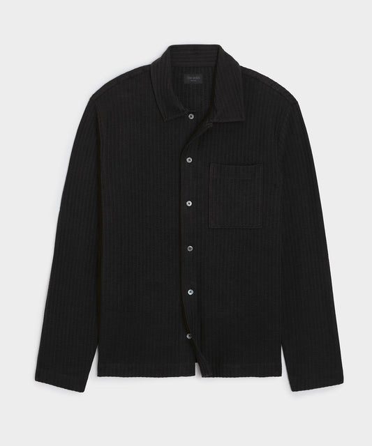 Todd Snyder Knit Seersucker Shirt - Black