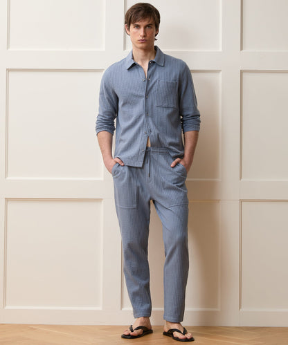 Todd Snyder Knit Seersucker Shirt - Deep Springs
