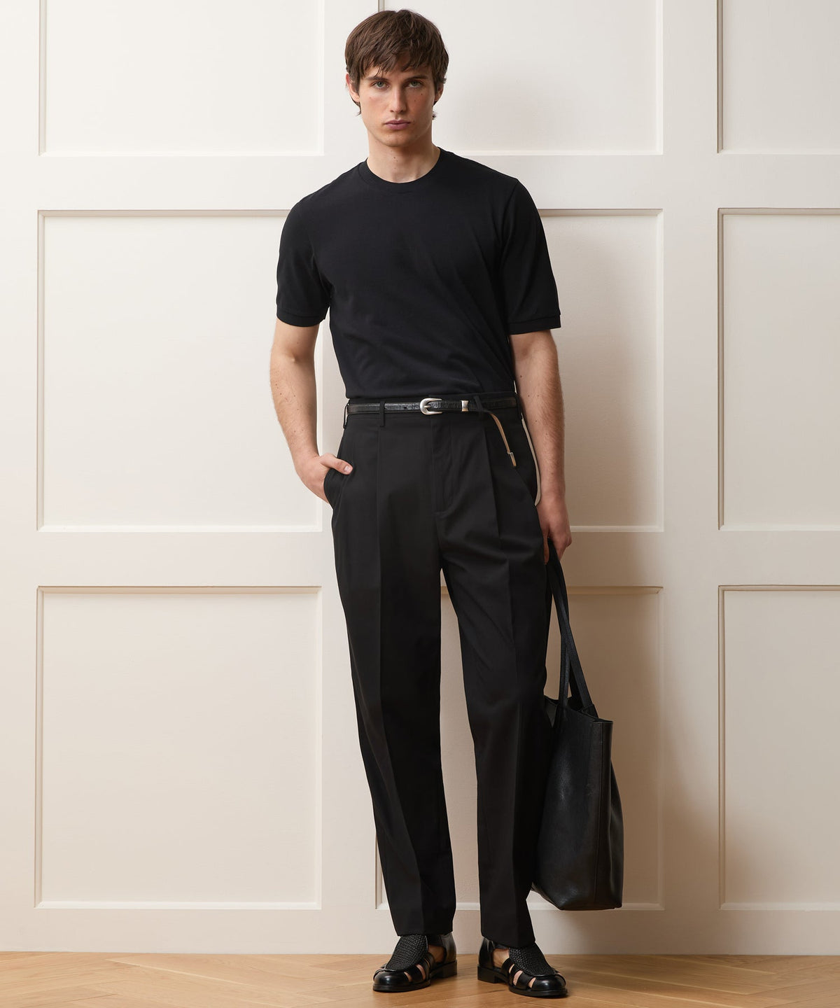 Todd Snyder Italian Cotton Hollywood Trouser - Black