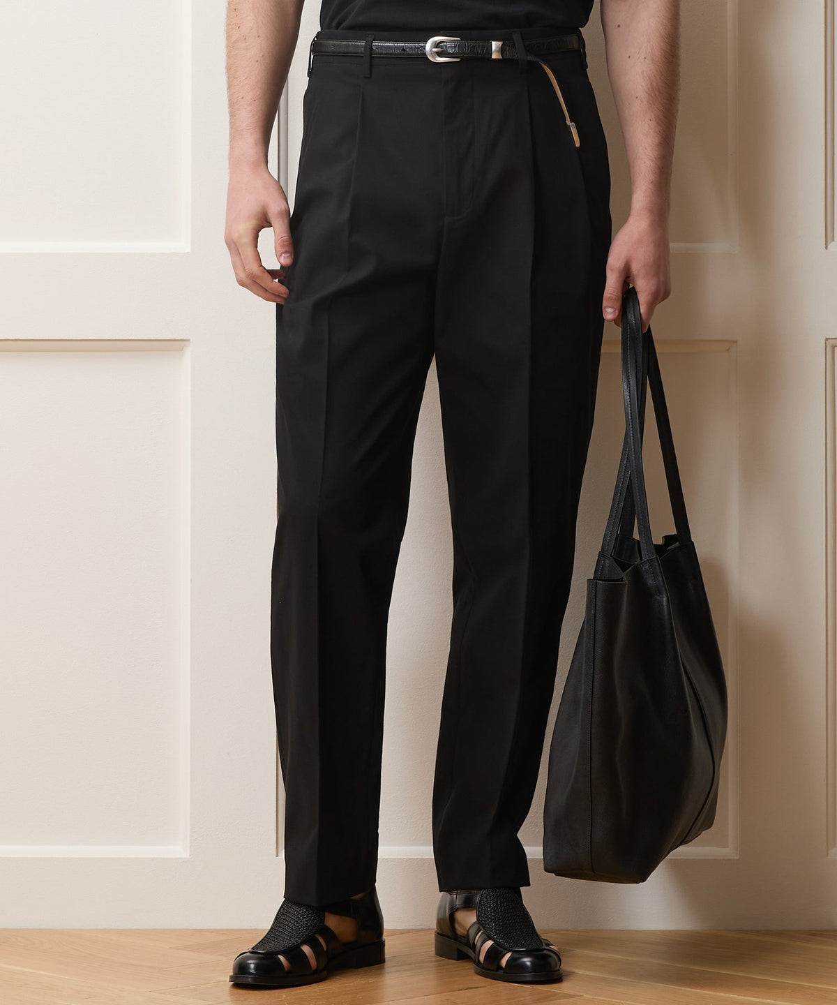 Todd Snyder Italian Cotton Hollywood Trouser - Black