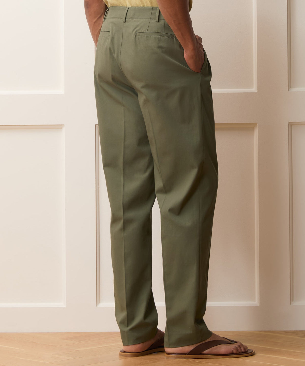 Todd Snyder Italian Cotton Hollywood Trouser - Olive
