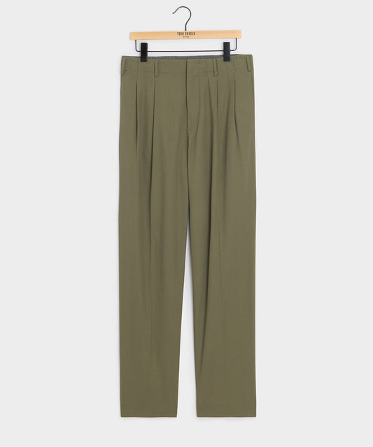 Todd Snyder Italian Cotton Hollywood Trouser - Olive