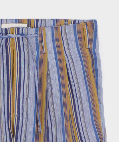 Todd Snyder Italian Multi-Stripe Leisure Short - Blue
