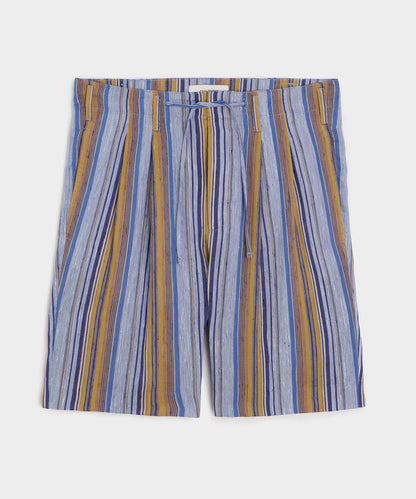 Todd Snyder Italian Multi-Stripe Leisure Short - Blue